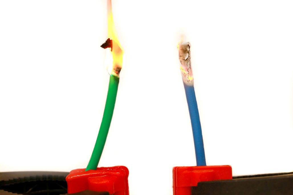 PVC vs Silicone Fire Resistance Test