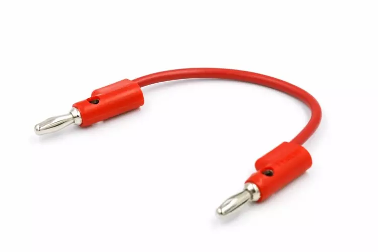 Pomona Stackable 60" Mini Banana Plug Patch Cord Red Cable 1081-60-2 p/n 